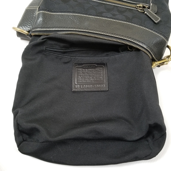 Coach Black Logo Jacquard Convertible Crossbody Shoulder Bag - Picture 10 of 12
